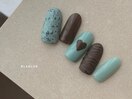 チョコミントネイル