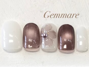 マグネット大人フラワーネイル