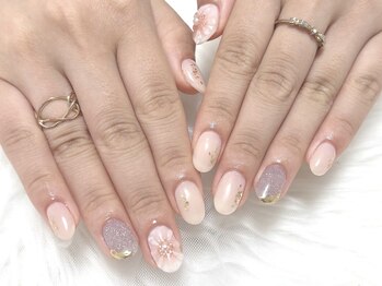 アンジェネイル(Ange nail)/ぷっくりお花デザイン
