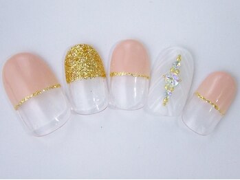 ネイルサロン ドレリッチ 大宮店(drerich)/ぱっつんフレンチ