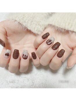 クリーム(Nail Atelier CREAM)/バレンタインネイル