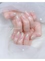 エリクサーネイル 新橋(Elixir Nail)&nbsp;ラメグラデーション＋ベースカラー