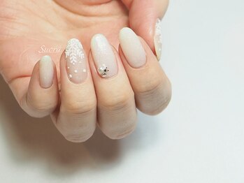 スオラ(suora)/雪の結晶×ホワイト