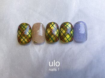 ウロネイルズ(ulo nails)/マグネットベースチェック柄