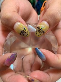 J nail◇ニコちゃんレインボー2