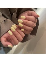 ラテ(latte.)/イエロー　ミラーネイル