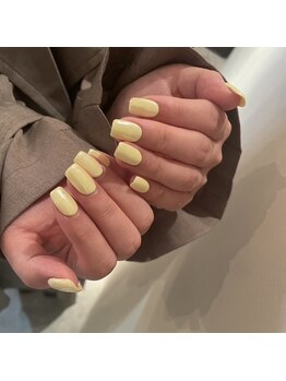 ラテ(latte.)/イエロー　ミラーネイル