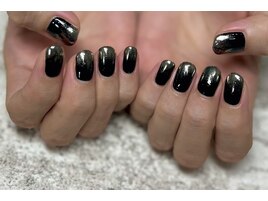 ブラック×シルバーミラーグラデ