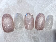 ホワイト×ピンクラメ