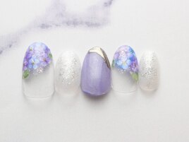 手描き紫陽花ネイル初回￥6980