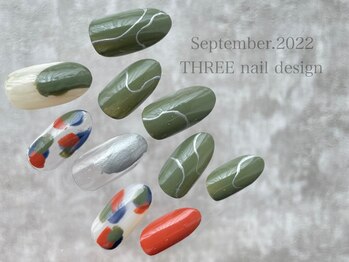 スリー(THREE)/September 2022/nail design
