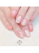 ピオニーネイル(peony nail)/たらし込み　桜