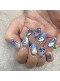 2025夏ネイル【紫陽花ネイル】