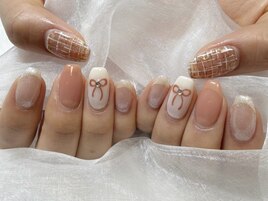 リボン定額ネイル