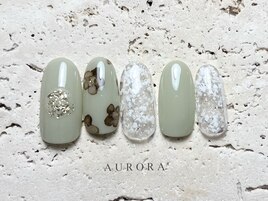 春インク緑お花シンプル定額