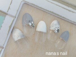 ストレートフレンチ×タイダイ柄