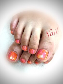 シキ(SIKI)/カラフルなフットネイル