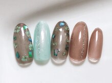 ビューティーネイルサロン クリアーズ(Clears)/シアーカラーにお花とシェル