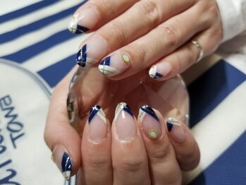 シュガーネイル(sugar nail)/変形フレンチネイル
