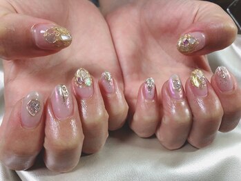キキネイル たまプラーザ店(kikinail)/大人キラキラネイル／夏2021
