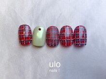 ウロネイルズ(ulo nails)/赤チェック柄