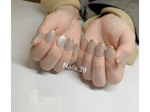 ネイルズサンキュー(Nails 39)/マグネット+ミラーフレンチ