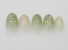 ネイルサロン アビー グランデュオ蒲田店(abbie)/グリーンフラワー¥12431