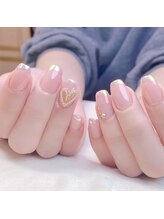 ピオニーネイル(peony nail)/オーロラミラーフレンチ