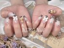 豹柄kittyちゃんネイル