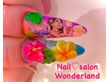 ワンダーランド(Wonderland)/手描きアートネイル♪