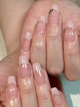 ファンプラスネイル 立川(fun plus nail)/ラインありフレンチ