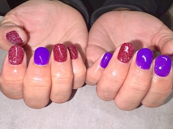 派手派手ワンカラーネイル