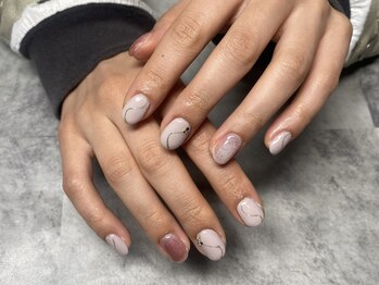 ジュリネイル(JULIE NAIL)/ぷるマグピンクお上品ネイル