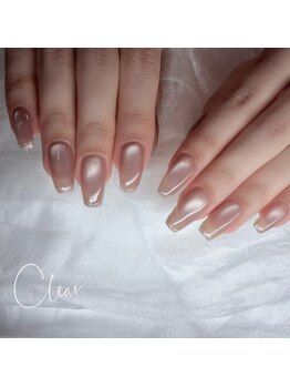 クリア(Clear)/ラメフレンチネイル