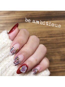 ネイルサロンアンドスクール ビーアンビシャス(be ambitious)/時にはアートも.・*