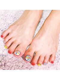 フラワーフットネイル☆
