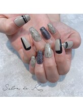 サロンドゥケー(salon du k)/ミラー牛柄ネイル