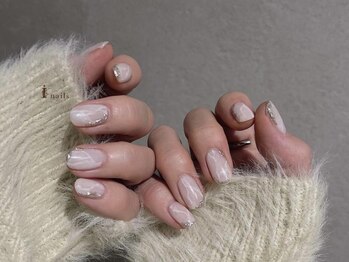 アイネイルズ 渋谷店(I nails)/【Kana.y】ホワイト大理石囲み