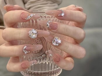 ミミ 上野店(MIMI)の写真/【チップスカルプ長さ出しワンカラー／パーツ付け放題】予約殺到の人気サロン!!可愛い自慢の指先に♪