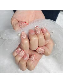 水滴×チークネイル