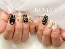 冬ネイルデザイン◎チェック柄