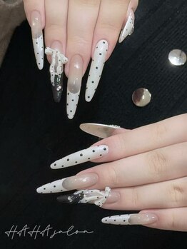 ハハ 上野御徒町(HAHA)の写真/長さ出しスカルプコース大人気！ワンカラー・マグネットネイル～パーツ乗せ放題やアートし放題まで対応◎