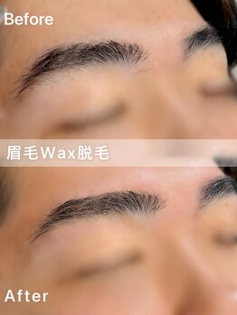 メンズ脱毛 メンズエステ エイト(8)/眉毛waxのお客様♪