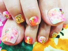 ネイルサロン ディーバ ギンザ(Nail salon Diva GINZA)/花　タイダイ　埋め尽くし￥9500