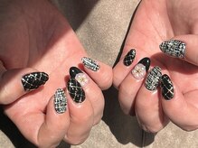 ネイルアンドビューティー 凛空(nail&beauty link)/大人なツイードネイル
