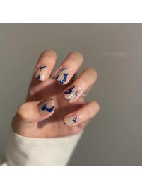 手描きライン　モードネイル