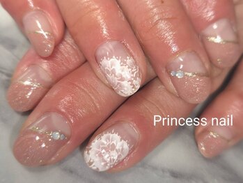 プリンセスネイル(Princess nail)/手書きレース柄10100