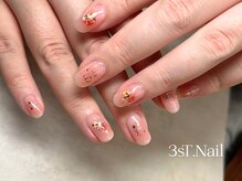 スリーネイル(3sT.Nail)/マオジェル×押し花ネイル