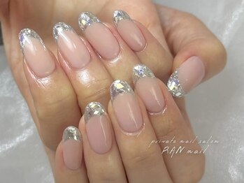 RANnail/ガラスフレンチネイル