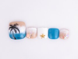 サマーネイル  フット6600円